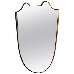 1950s Exquisite Brass Framed Mirror