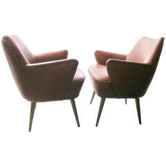 1949's Elegant Armchairs by U. Nordio for the Conte di Biancamano Cruise Ship