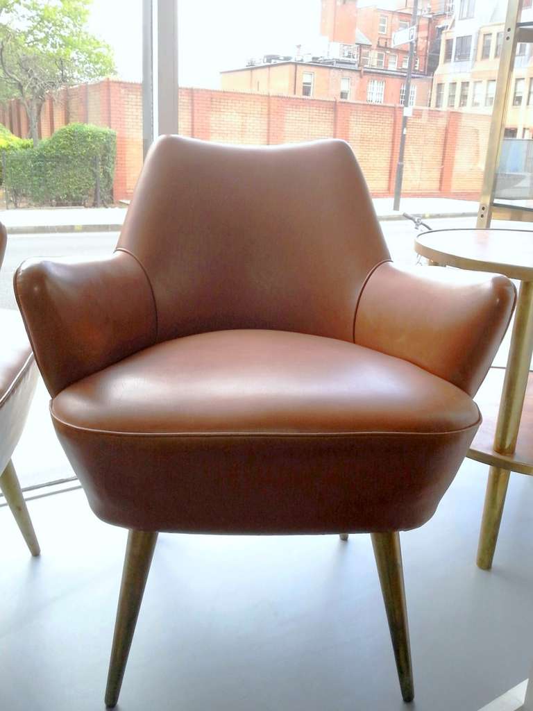 1949's Elegant Armchairs by U. Nordio for the Conte di Biancamano Cruise Ship In Excellent Condition In London, GB
