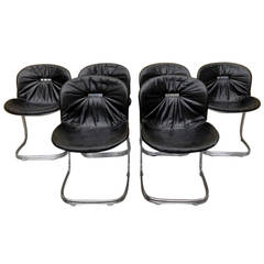 1970s Six Sabrina Chairs by Gastone Rinaldi for Rima
