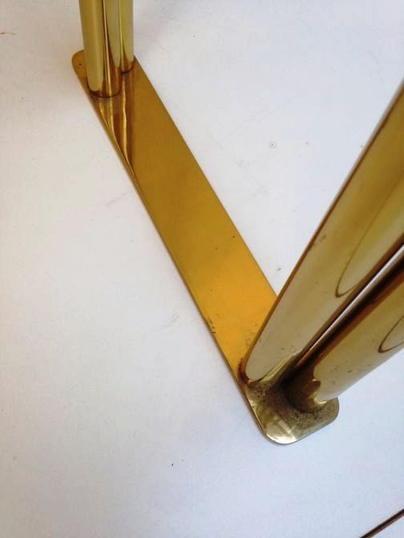 Late 20th Century 1970s Sleek Italian Console Table For Sale