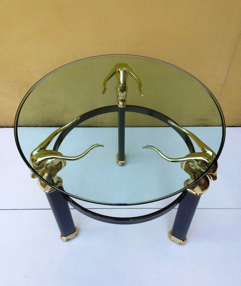 Late 1990 striking coffee table  by Versace collection. Matching console  table available.

Many pieces are stored in our warehouse, so please click CONTACT DEALER under our logo to find out if the pieces you are interested in seeing are on the