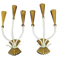 1940s Pair of Wall Lights by Lumi Milano