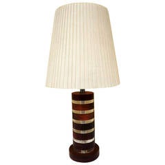Late 1960s Wood and Lucite Table Lamp By Felice Antonio Botta Firenze
