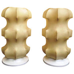 1960s Pair of Small Table Lamps in the Achille Castiglioni Style