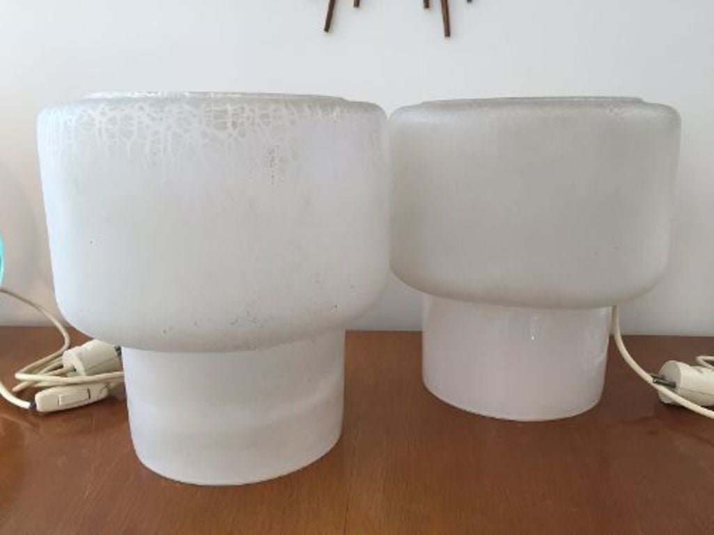Pair of Murano Glass Table Lamps by Barbini, 1970s  1