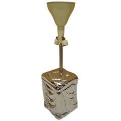 Vintage 1960s Sculptural Lustre Ware Ceramic Lamp by Manifattura Zaccagnini