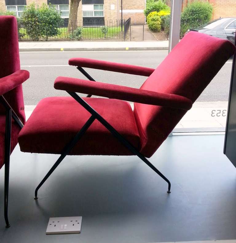 1950's Reclining Armchairs In Excellent Condition For Sale In London, GB