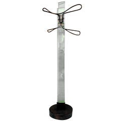 1970s Stunning Coat Stand in Glass and Brass