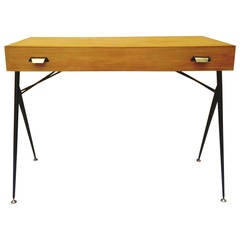 1950s Smart Small Desk-Console in Maple
