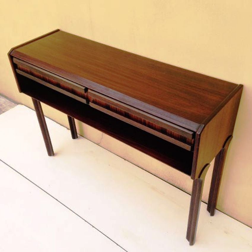 1960s Elegant Italian Console In Rosewood