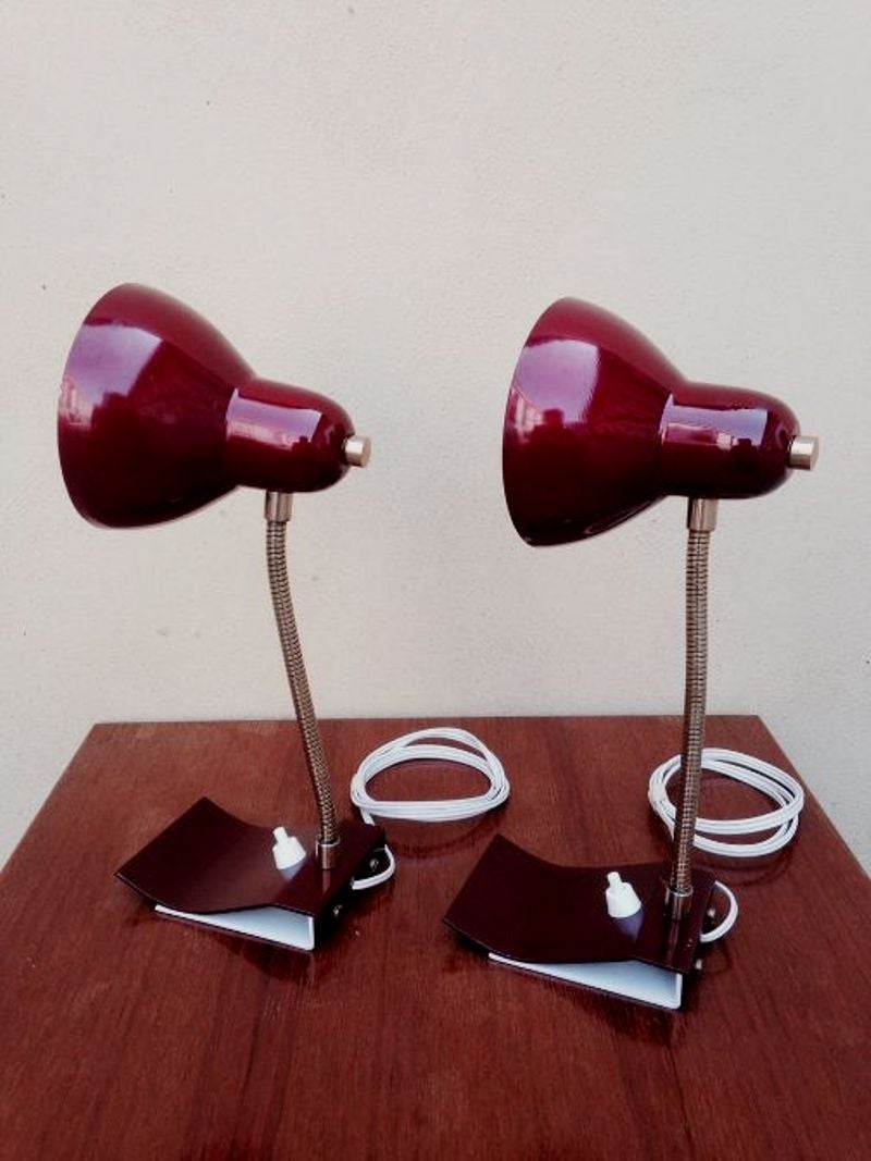 1960s "Stilnovo" Pair of Bedside Table Lamps