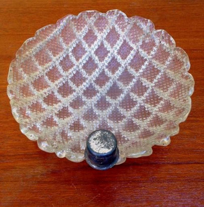 Italian 1940s Murano Glass Small Round Wall Lights