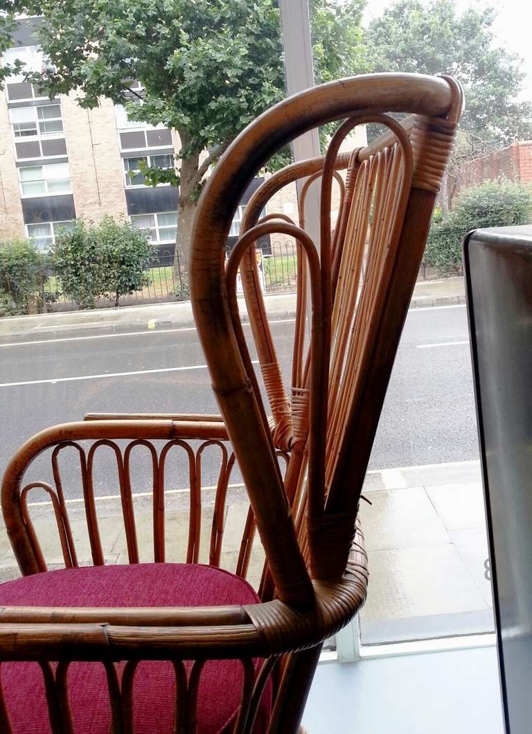 Fantastic 1950s Pair of Wicker Armchairs In Excellent Condition For Sale In London, GB