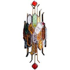 1970s Small Single Sculptural Wall Light in the style of Poliarte