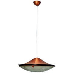 1960s Stilnovo Hanging Lamp Attributed to G. Scolari