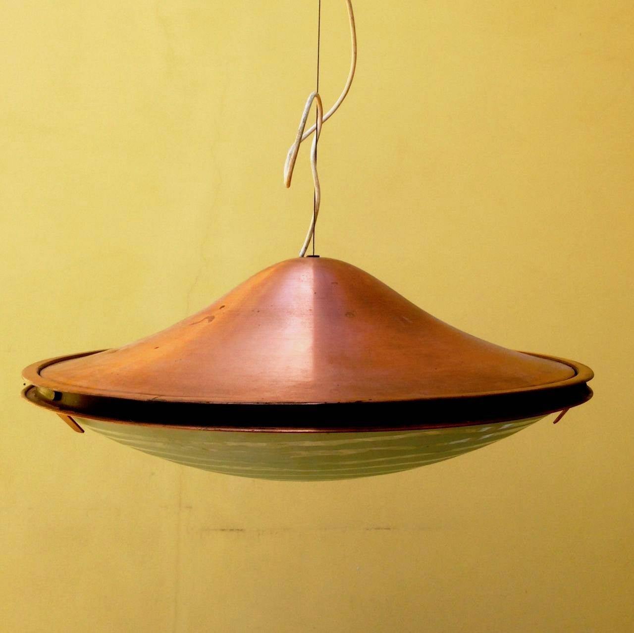 1960s Stilnovo Hanging Lamp Attributed to G. Scolari