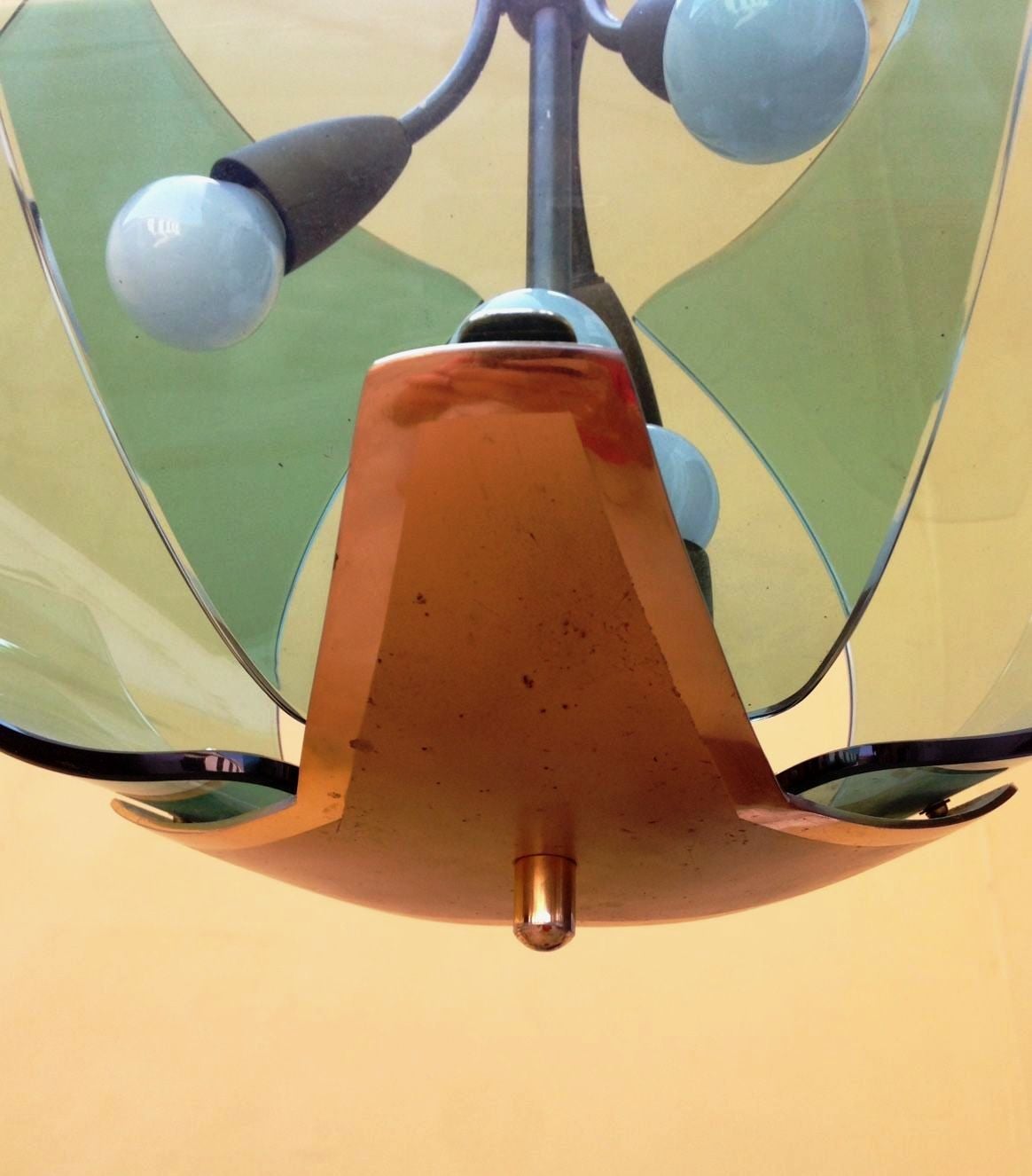 Late 1950s Small Ceiling Light in the Style of Fontana Arte