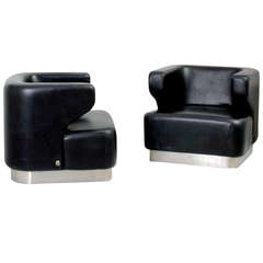 1970s Pair of Formanova - Cheval Armchairs-