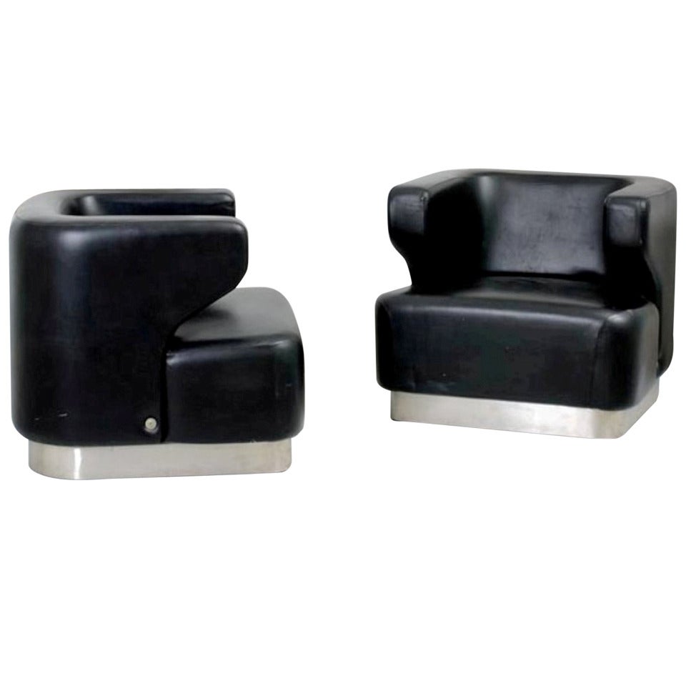 1970s Pair of Formanova - Cheval Armchairs- For Sale