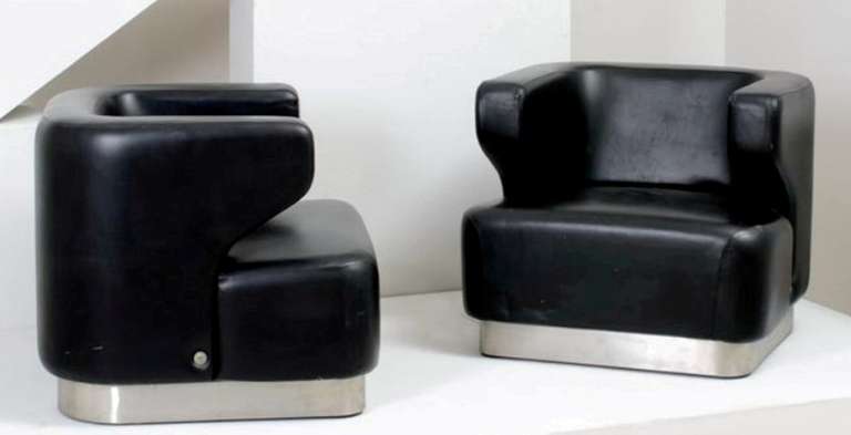 Fantastic pair of 1970's Armchairs by Moscatelli  for Formanova