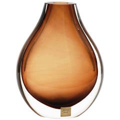 Late 1950s Seguso Sommerso Murano Vase by Flavio Poli
