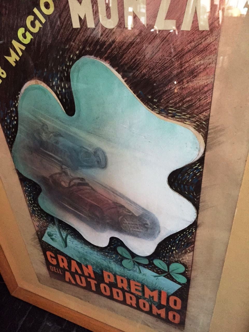 1950s Preliminary Drawing for the Monza Grand Prix Lottery Ticket by Oltolina