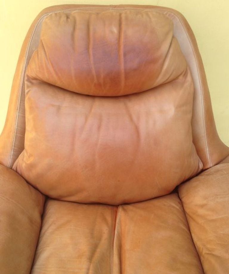 1970s Rare Vittorio Introini for Saporiti Lounge Chair and Ottoman For Sale 1