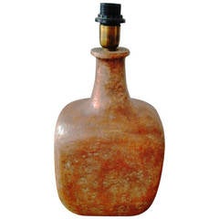 1960s Glazed Terracotta Lamp Base