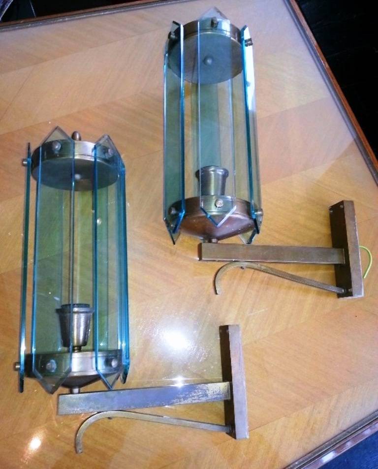 1950s Pair of Arredoluce Wall Lights In Good Condition For Sale In London, GB