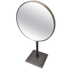 21st Century Sleek Round Vanity Mirror