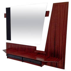 1950s Architectural Hanging Console and Mirror