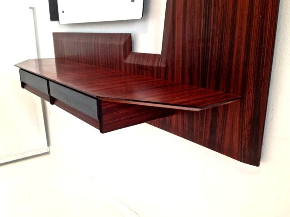 1950s Architectural Hanging Console and Mirror