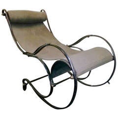 19th C. Chaise Longue In Wrought Iron