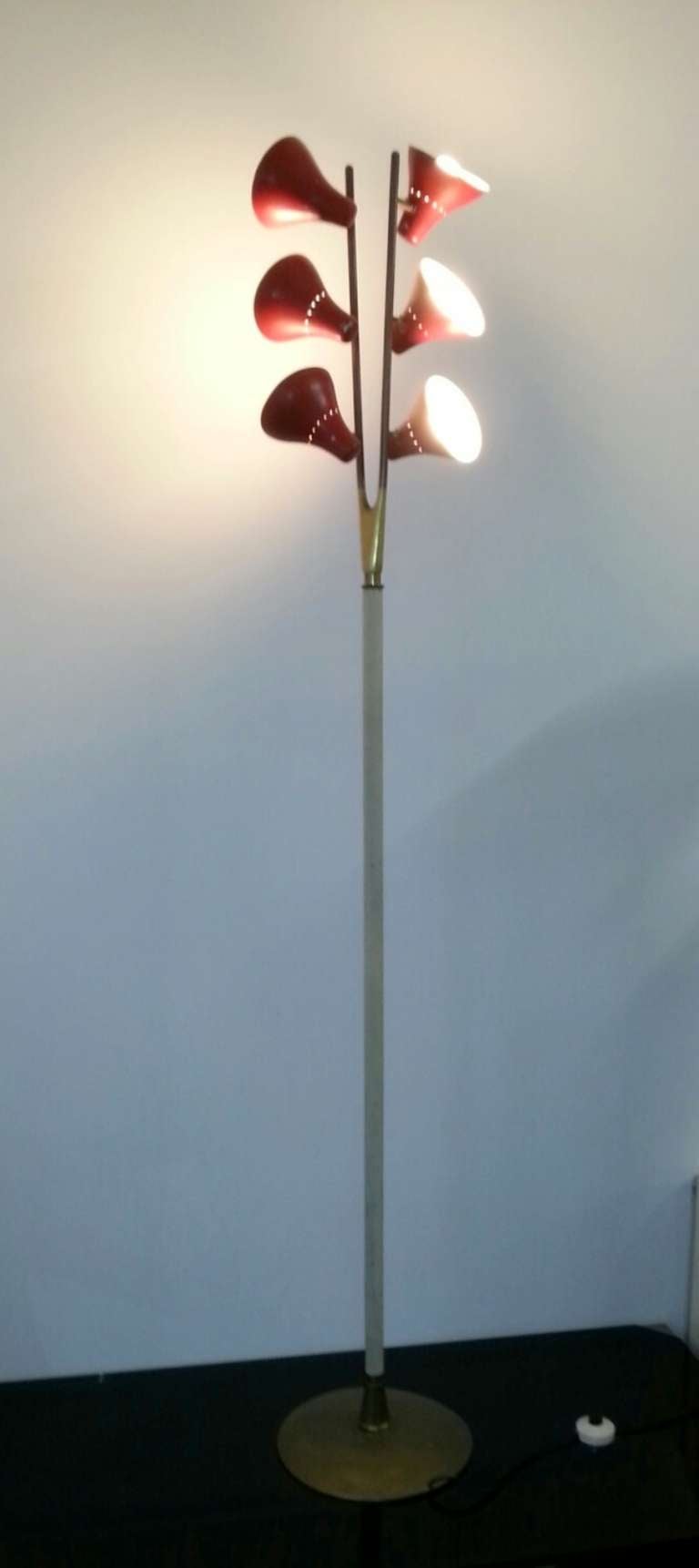 1950's  Tall Italian Floor Lamp