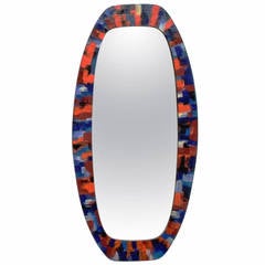 1950s Mirror in Enamelled Iron