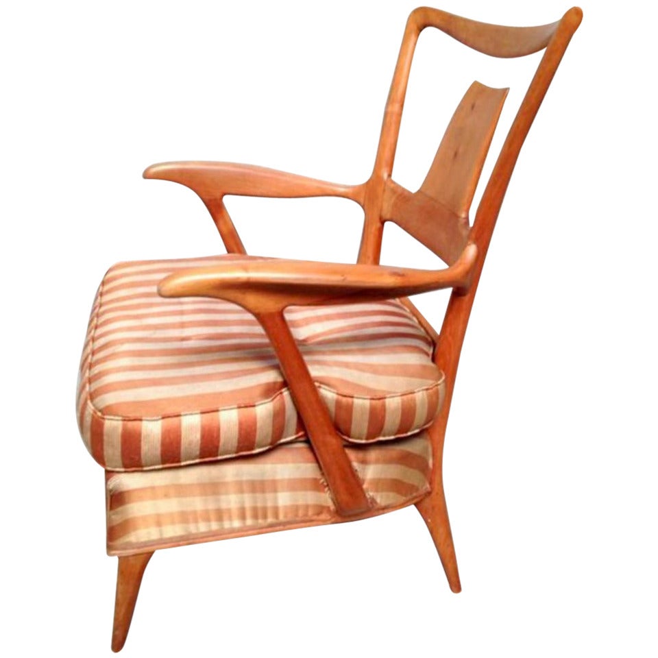 1940's Stunning Armchair attributed to Paolo Buffa  For Sale