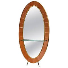 1950s Cristal Art Mirror with Console