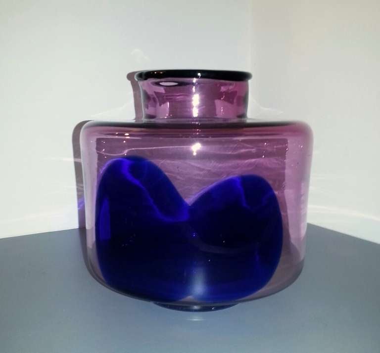 1960's Fulvio Bianconi For Vetreria  Vistosi Vase