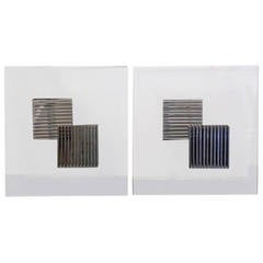 1970s Rare A. Brotto Glass Light Panels