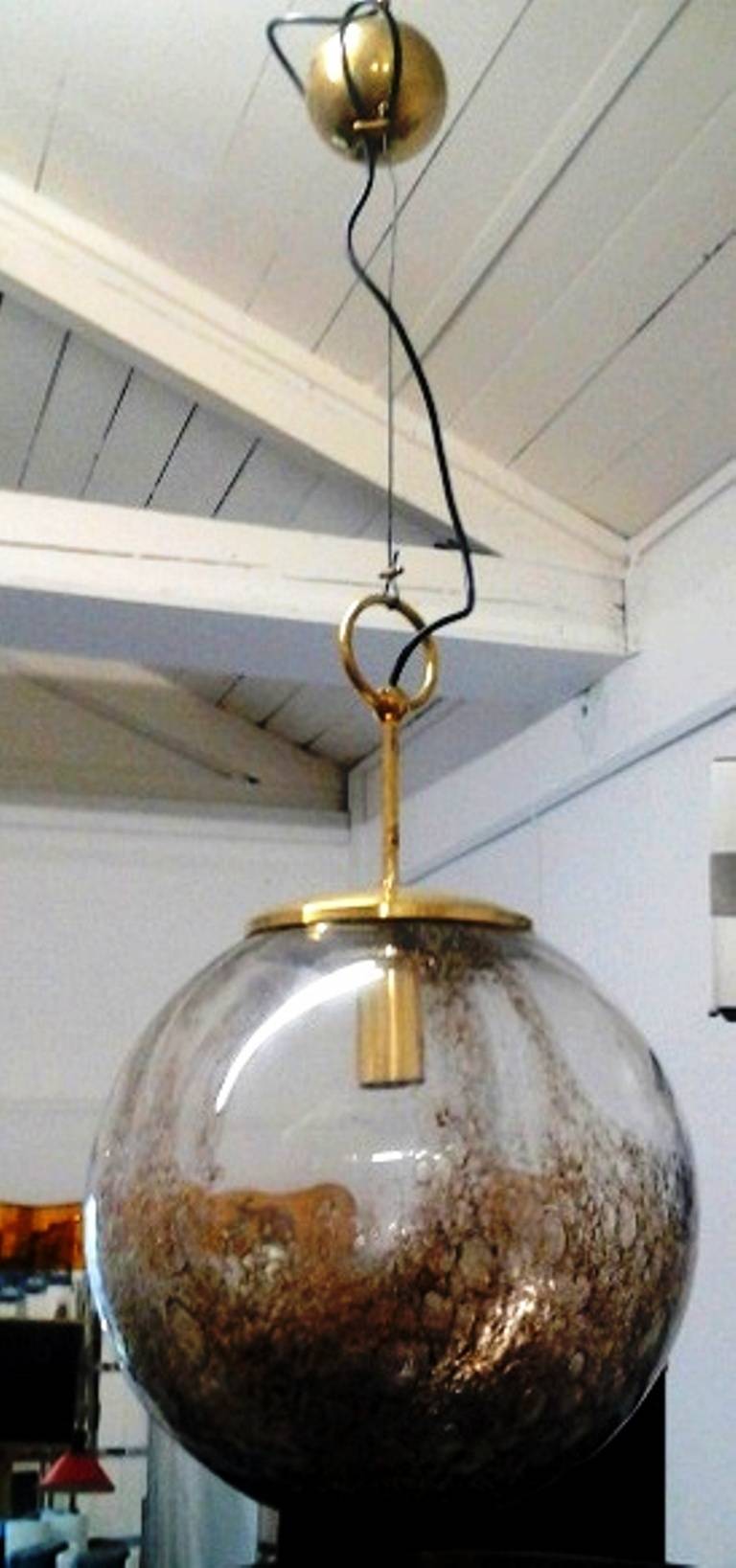 1970s Murano Glass Ceiling Lamp