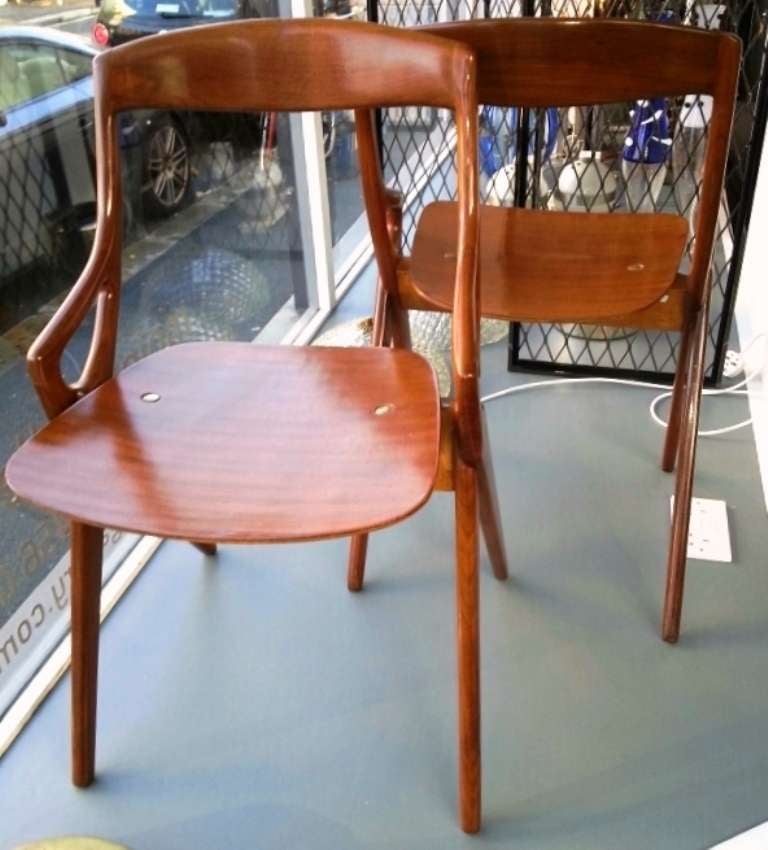 Mid-20th Century Pair of 1950's  Arrne Hovomand Olsen 's Chairs For Sale