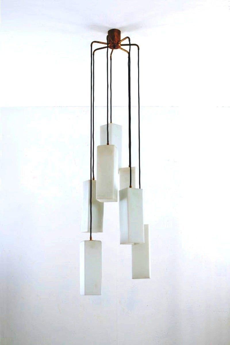 1950s Stilnovo Seven-Pendant Ceiling Light