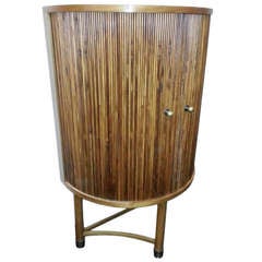 Vintage 1940
s Roll-up Doors  Bar Cabinet