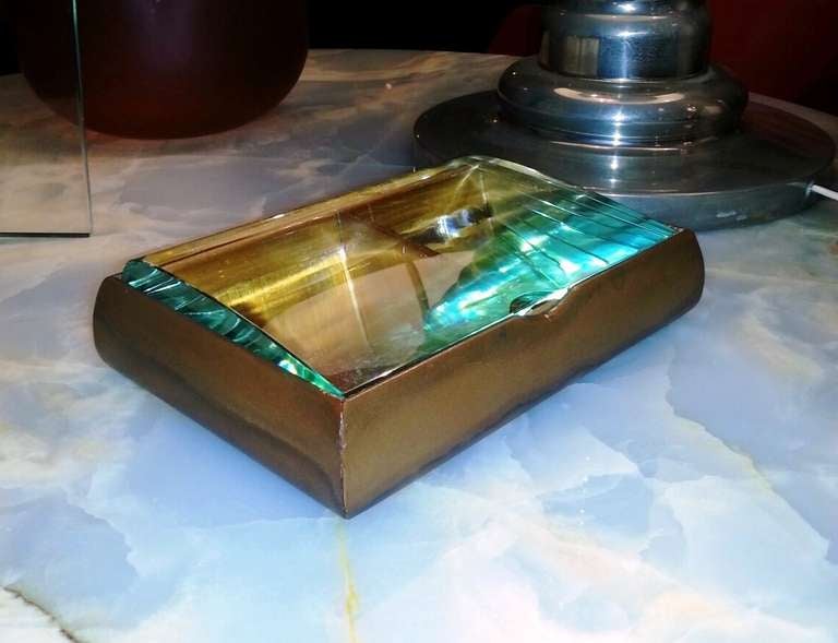 1950's Pietro Chiesa For Fontana Arte - Business Cards Leather Box -