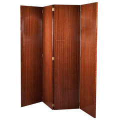 Four-Panel Screen by André Sornay, Lyon France, circa 1938