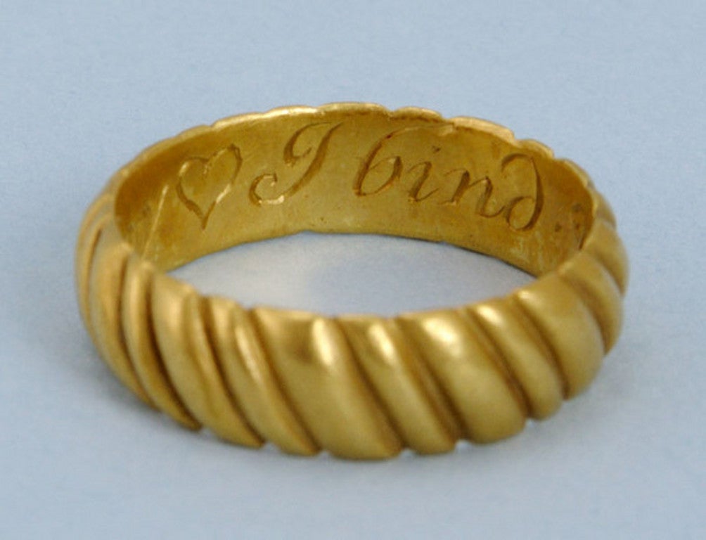 Charles II Gold posy ring circa 1700