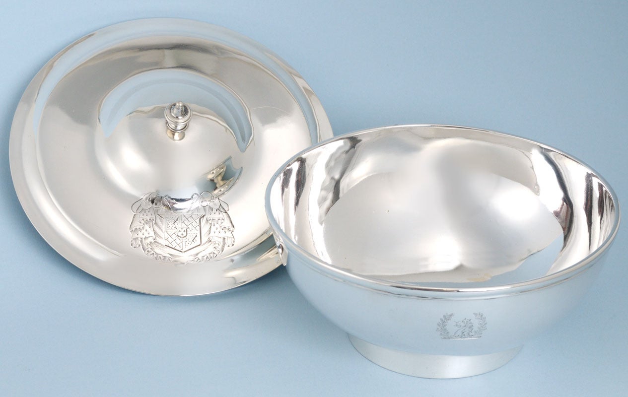 English George III Silver Bowl and Cover