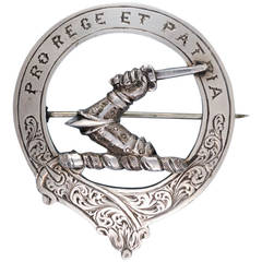 Scottish Silver Cameron Clan Badge