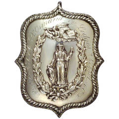 Antique Victorian Silver Druid Badge